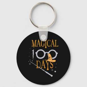 Magical Days Of School 100th Day Teacher Students  Key Ring