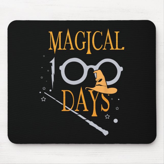 Magical Days Of School 100th Day Teacher Students  Mouse Mat (Front)