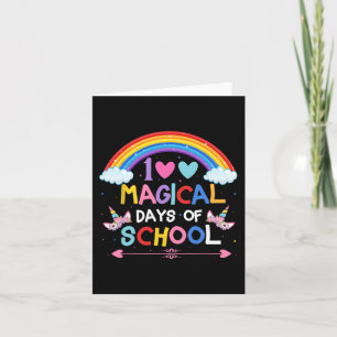 Magical Days Unicorn Kids Costume 100th Day Of Sch Card