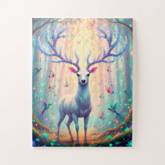 Magical Deer in Forest Jigsaw Puzzle