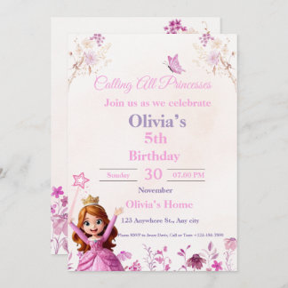 Magical Disney Princess Birthday Card for Girls