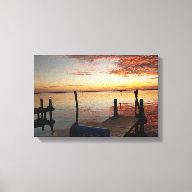 Magical Dock Sunset  Canvas Print (Front)