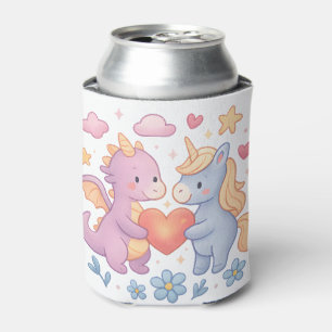 Magical Dragon and Unicorn Heart Can Cooler