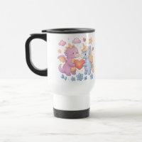 Magical Dragon and Unicorn Heart Travel Mug