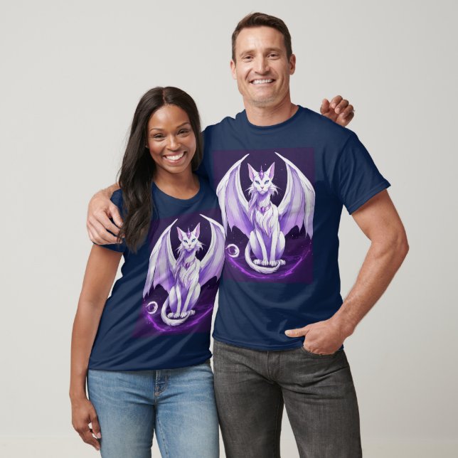  "Magical Dragon Cat T-Shirt: Where Fantasy Meets  T-Shirt (Unisex)