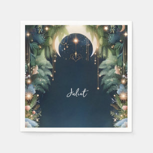 Magical Dream Mystical Stars Moon Bridal Shower Napkin
