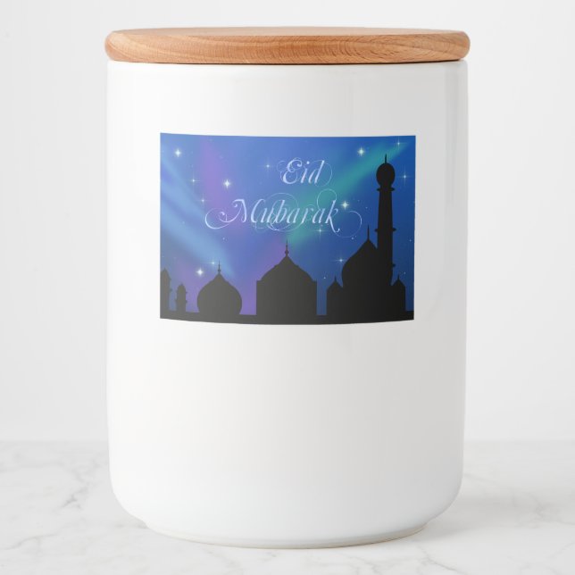 Magical Eid Night - Islamic Greeting Food Label (Front)