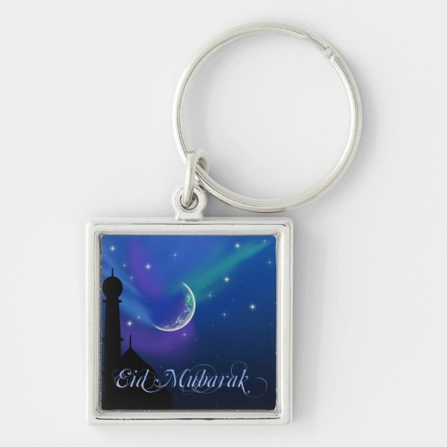Magical Eid Night - Islamic Greeting Keychain (Front)