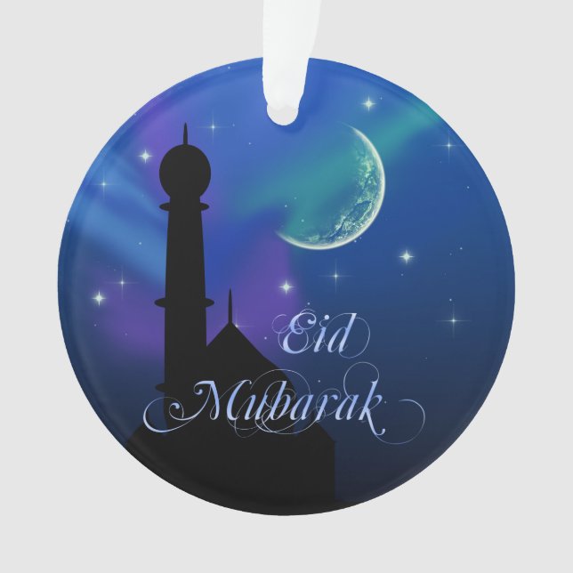 Magical Eid Night - Islamic Greeting Ornament (Front)