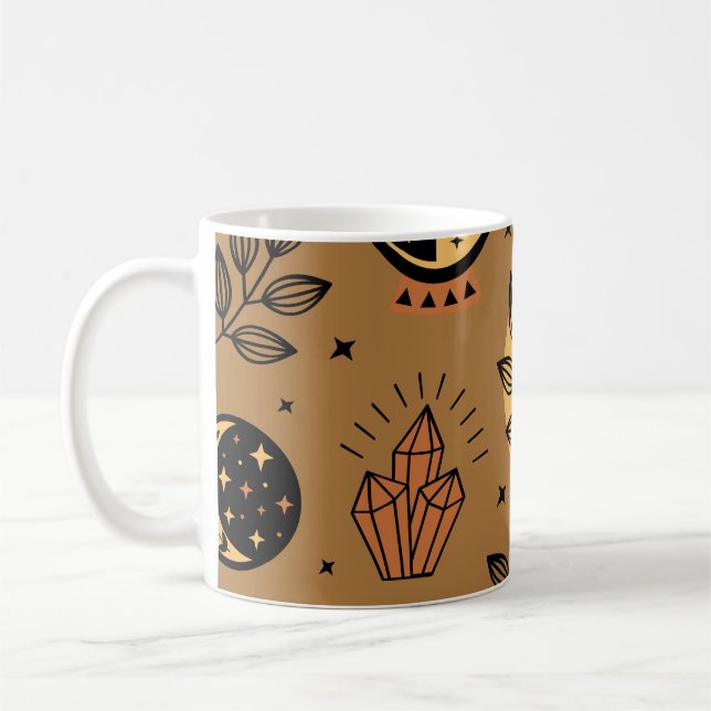 Magical Elements: Enchanting Seamless Pattern Coffee Mug (Left)