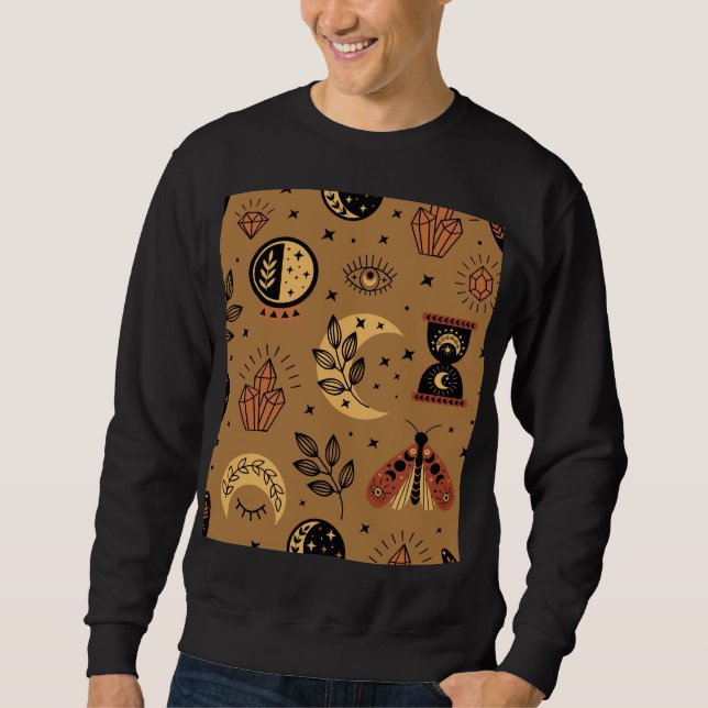 Magical Elements: Enchanting Seamless Pattern Sweatshirt (Front)