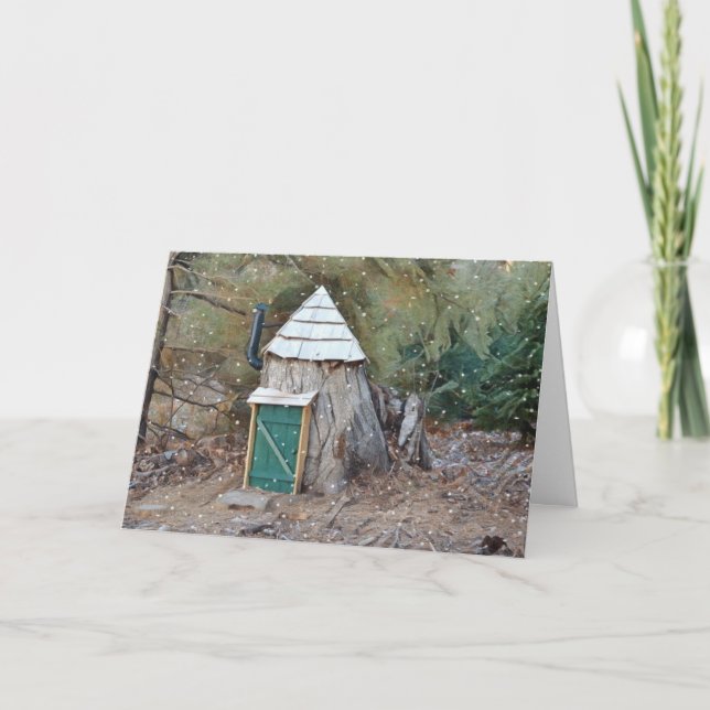 Magical Elf House Holiday Card (Front)