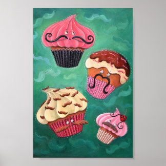 Magical Emporium of Flying Moustached Cupcakes Poster