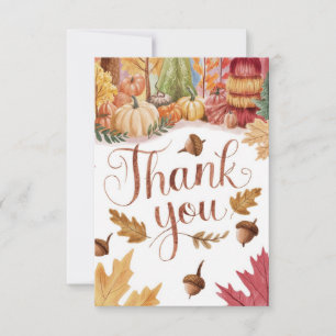 Magical Enchanted Autumn Fall Thank You Card