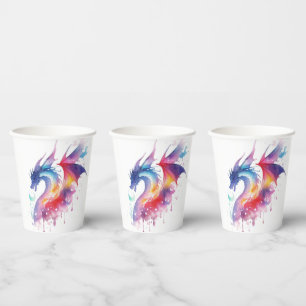 Magical Enchanted Dragon Birthday Paper Cups