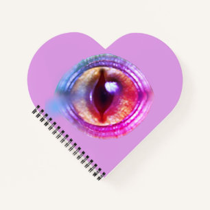 Magical Enchanted Fantasy Dragon's Eye Heart Notebook