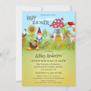 Magical Enchanted Garden Baby Shower Invitation