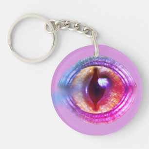 Magical Enchanted Purple Fantasy Dragon's Eye Key Ring