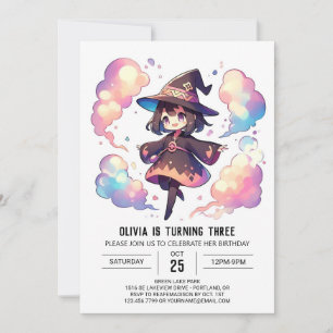 Magical Enchanted Wizard Birthday Invitation