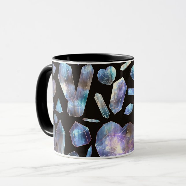 Magical Energy Crystals Rainbow Crystal Rocks Mug (Front Left)