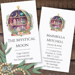 Magical Essential Oils Apothecary Yoga Crystals Business Card