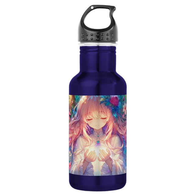 Magical Ethereal Anime Girl  532 Ml Water Bottle (Front)
