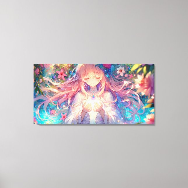 Magical Ethereal Anime Girl  Canvas Print (Front)