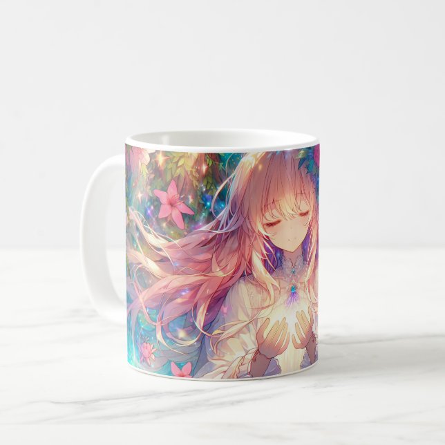 Magical Ethereal Anime Girl  Coffee Mug (Front Left)