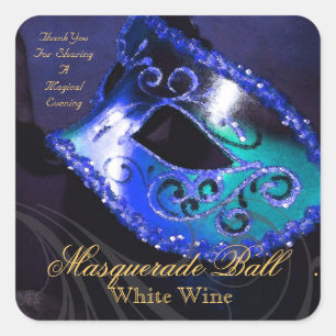 Magical Evening Blue Masquerade Sticker