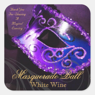 Magical Evening Purple Masquerade Sticker
