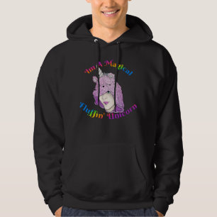 Magical F Unicorn Men's Basic Hooded Sweatshirt