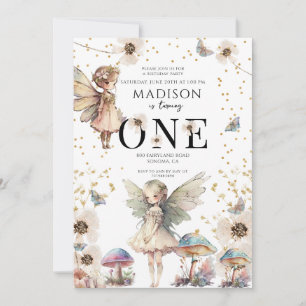 Magical Fairies 1st Birthday Invitation