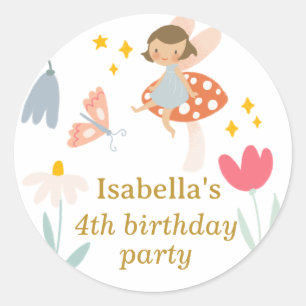 Magical Fairies Party Classic Round Sticker