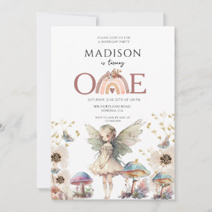 Magical Fairy 1st Birthday Invitation