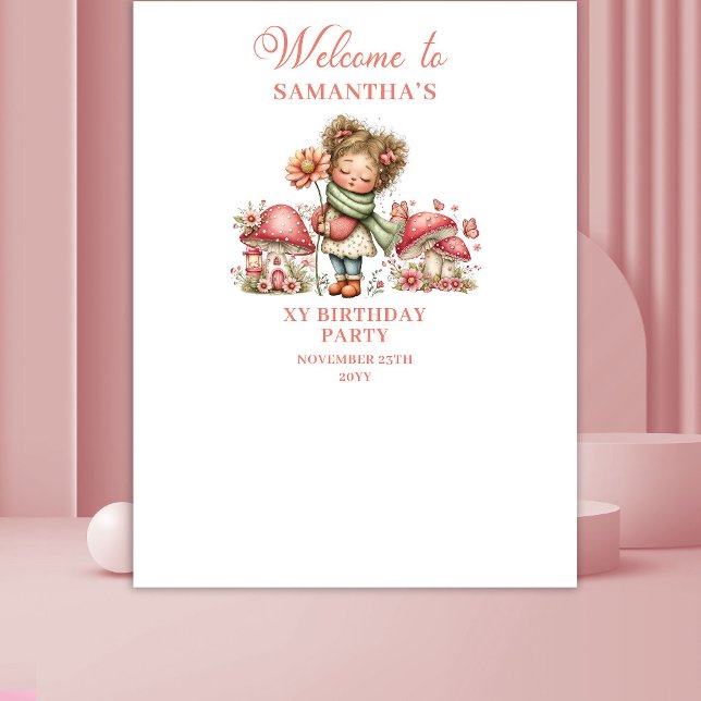Magical Fairy 4th Birthday Pastel Pink Backdrop Tapestry (Magical Fairy 4th Birthday Pastel Pink Backdrop)