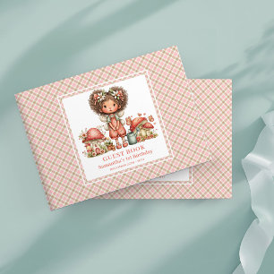 Magical Fairy 4th Birthday Pastel Pink Guest Book