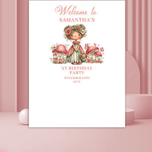 Magical Fairy 6th Birthday Pastel Floral Tapestry