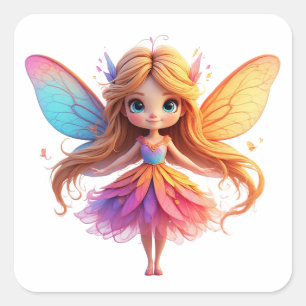Magical Fairy Art Aesthetic Decorative Square Sticker