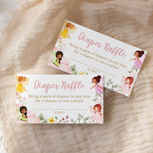 Magical Fairy Baby Shower Diaper Raffle Ticket Enclosure Card (Creator Uploaded)
