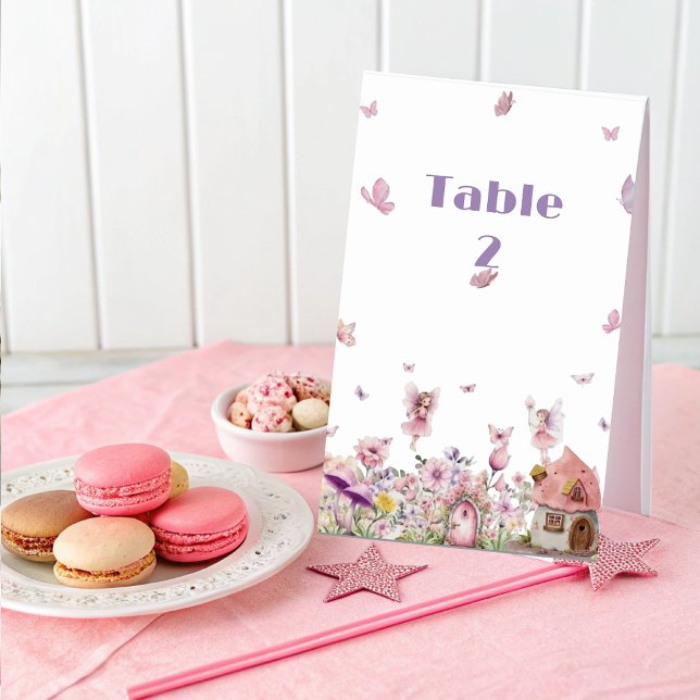 Magical Fairy Baby Shower Table Number Sign  (Creator Uploaded)
