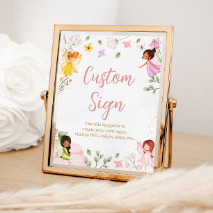 Magical Fairy Birthday Baby Shower Custom Sign