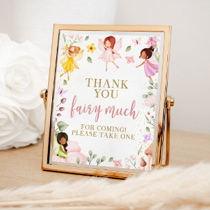 Magical Fairy Birthday Baby Shower Favours Sign