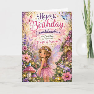 Magical Fairy Birthday Card for Granddaughter