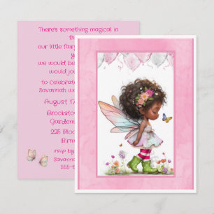 Magical Fairy Birthday Party Digital Download Invitation