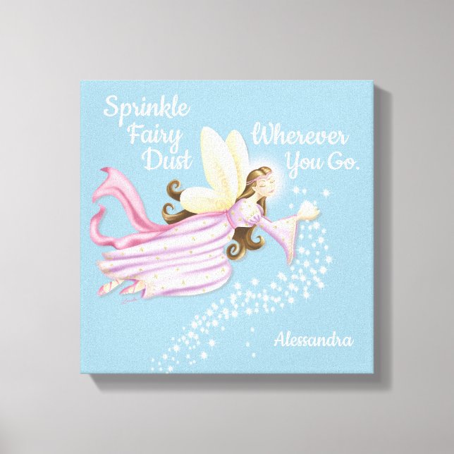 Magical Fairy Blue Canvas Print (Front)