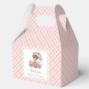 Magical Fairy Blush Pink Floral Girl Birthday Favour Box