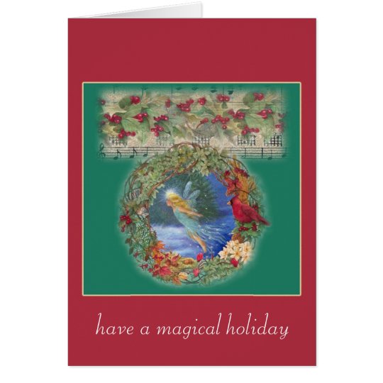 magical fairy christmas nocturne card