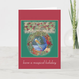 magical fairy christmas nocturne holiday card