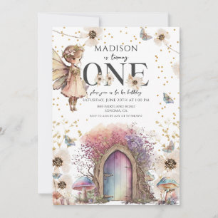 Magical Fairy Door 1st Birthday Invitation
