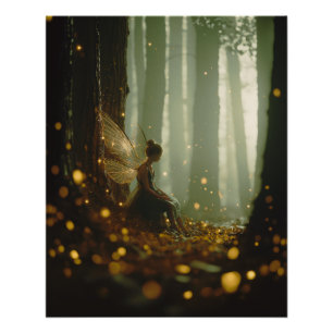 Magical Fairy Enchanted Forest Fall Autumn Pixie Poster